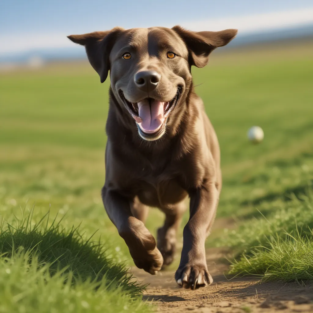 Labrador Retriever playing fetch