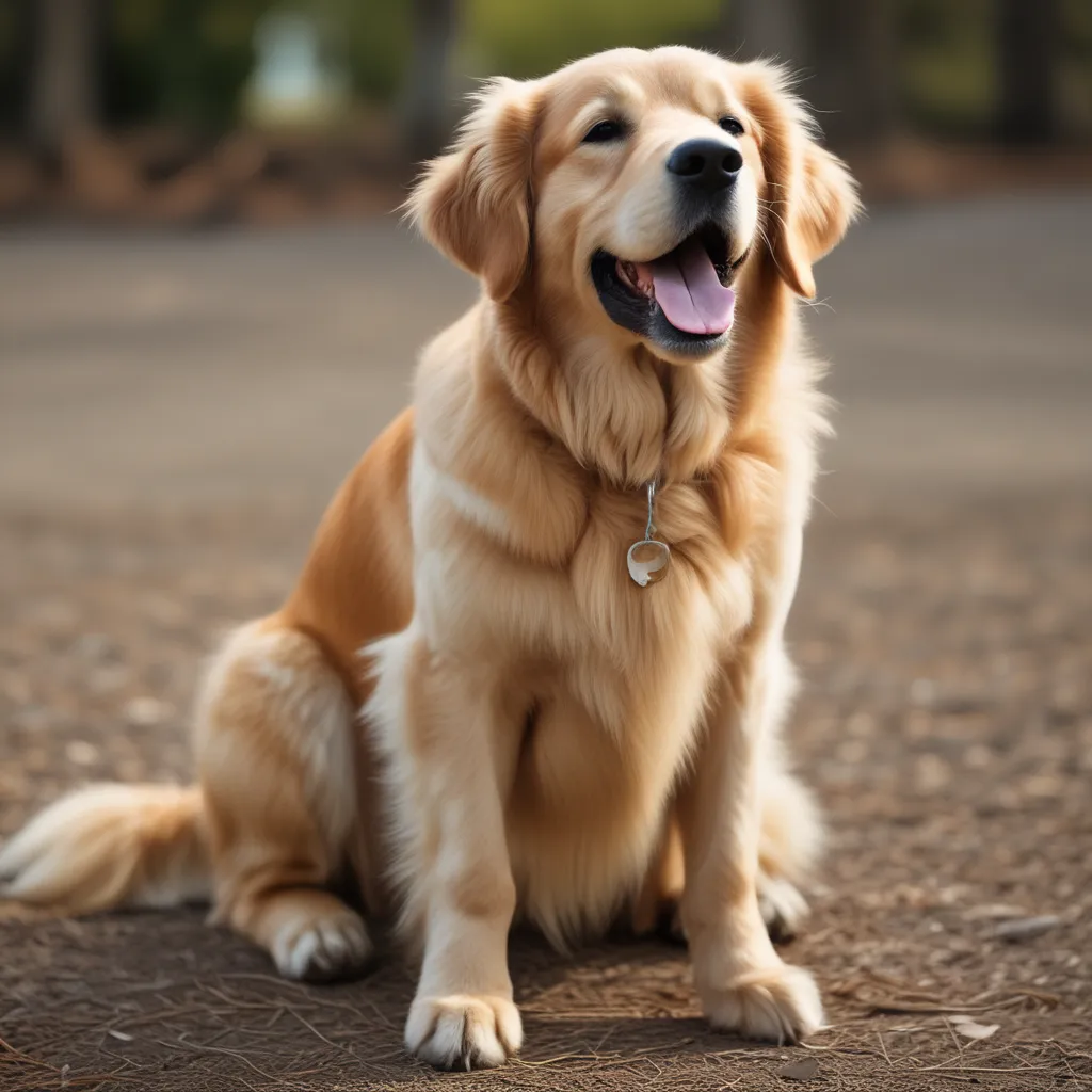 A happy golden retriever