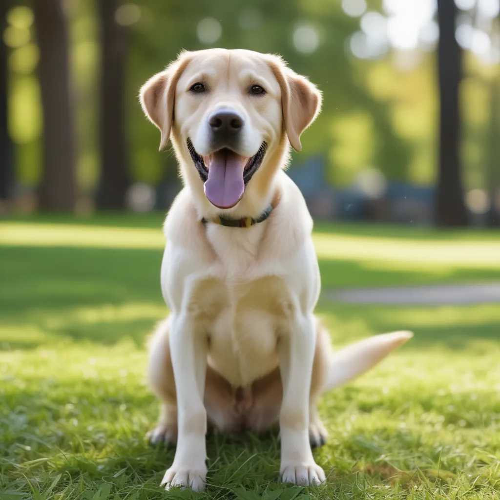 A happy Labrador Retriever