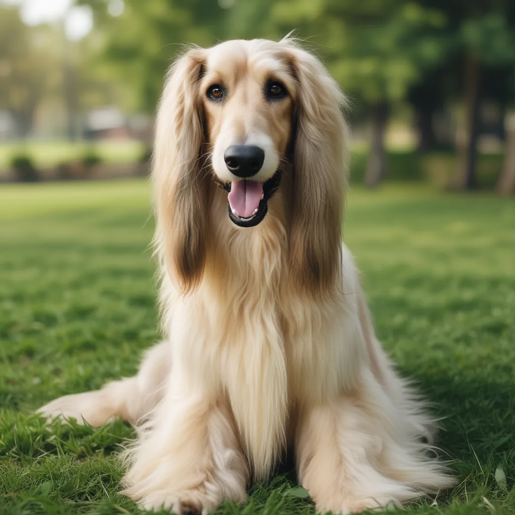 A happy Afghan Hound