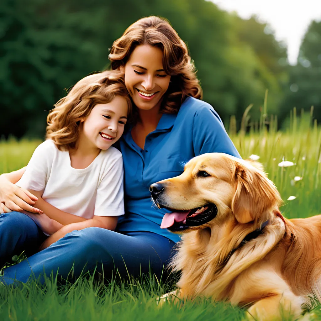 A happy dog and its owner