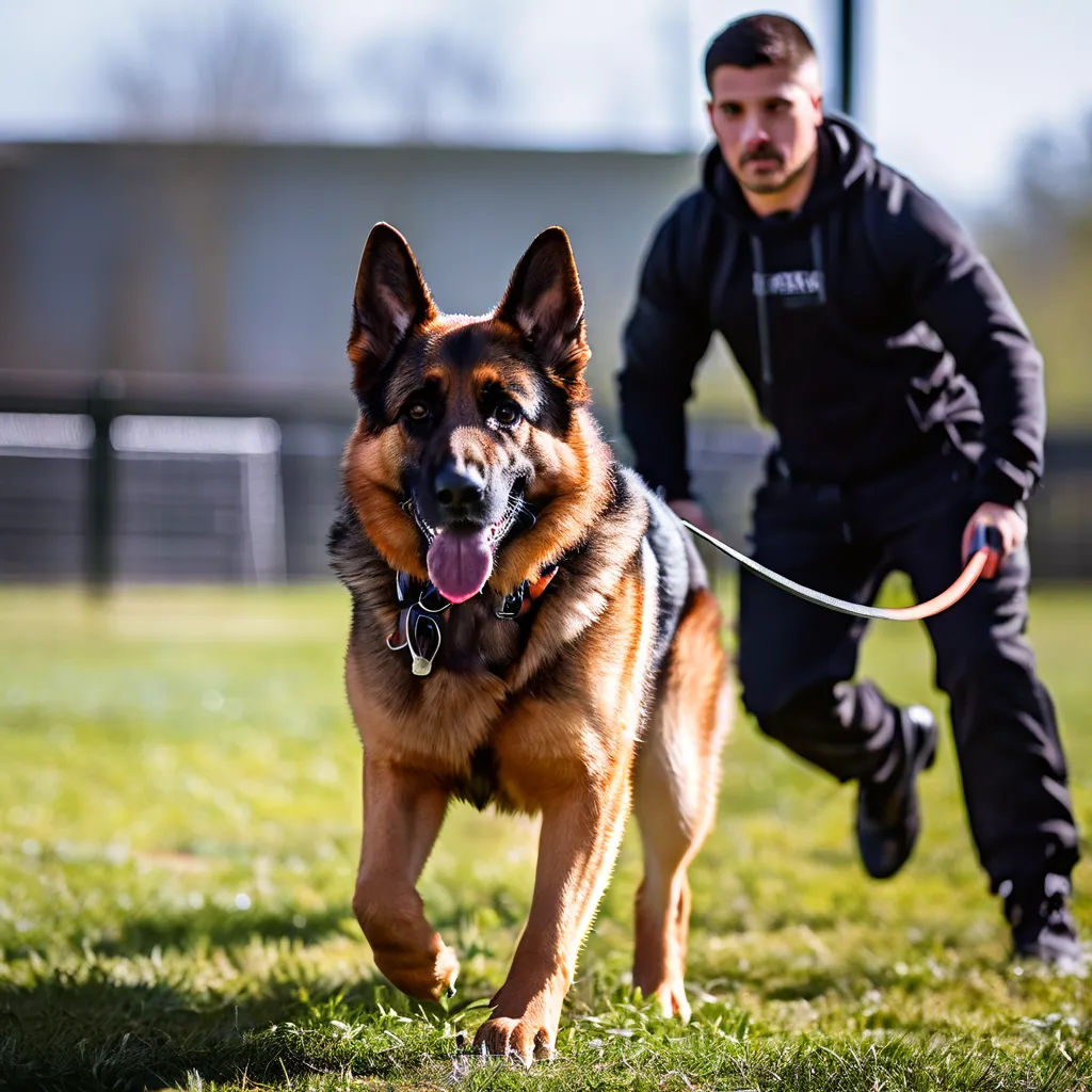 A Level III Protection Dog in training