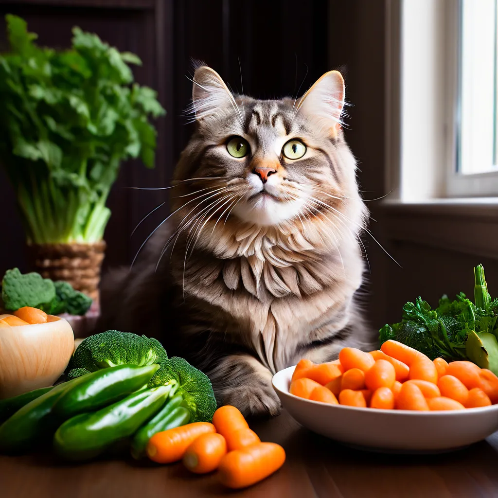 Image of a cat eating safe food