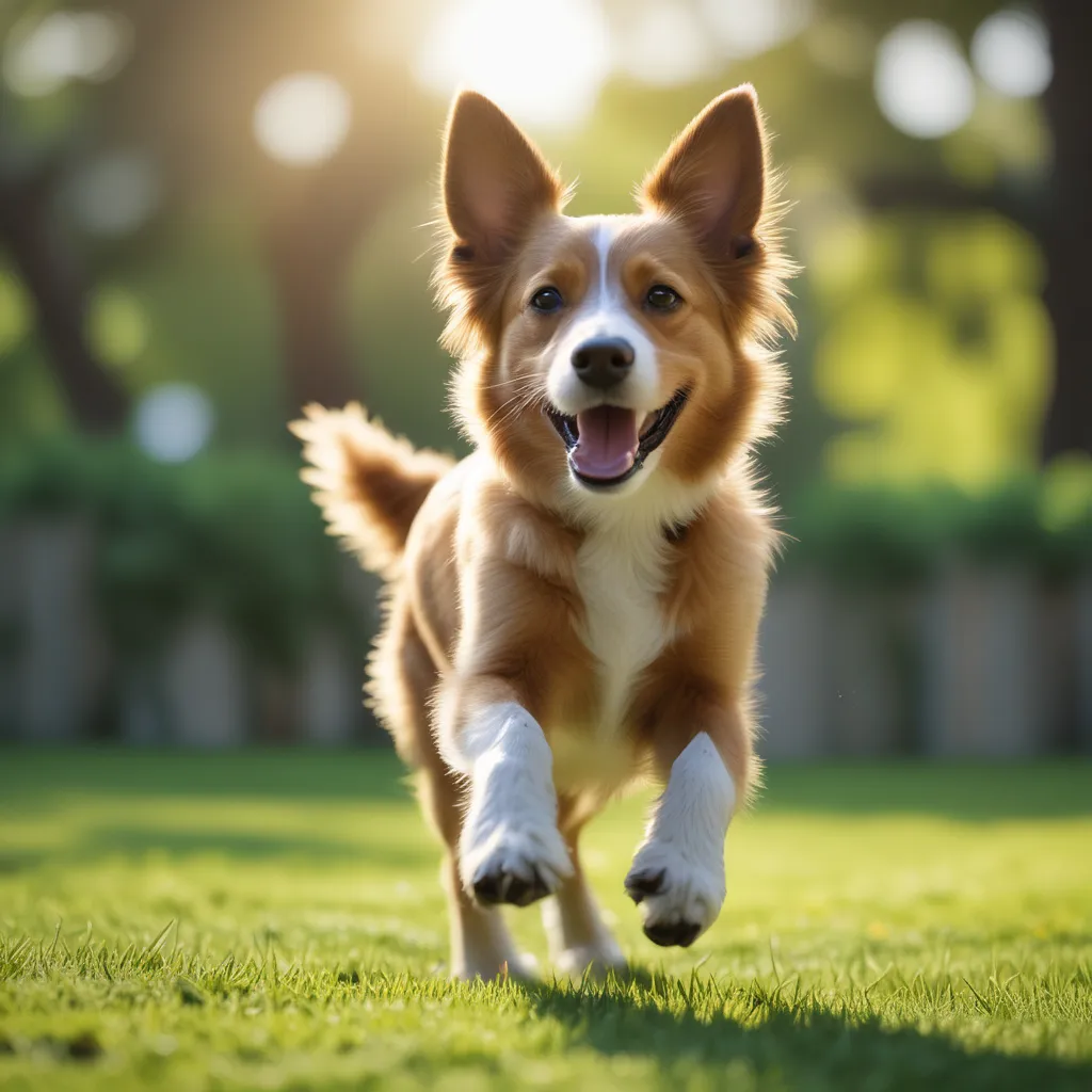 A dog exercising