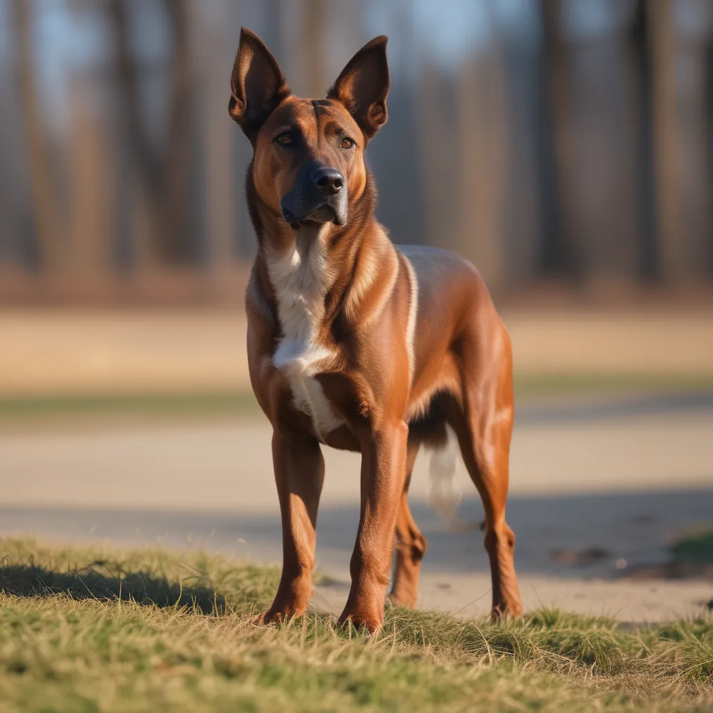 A dog showing dominant behavior