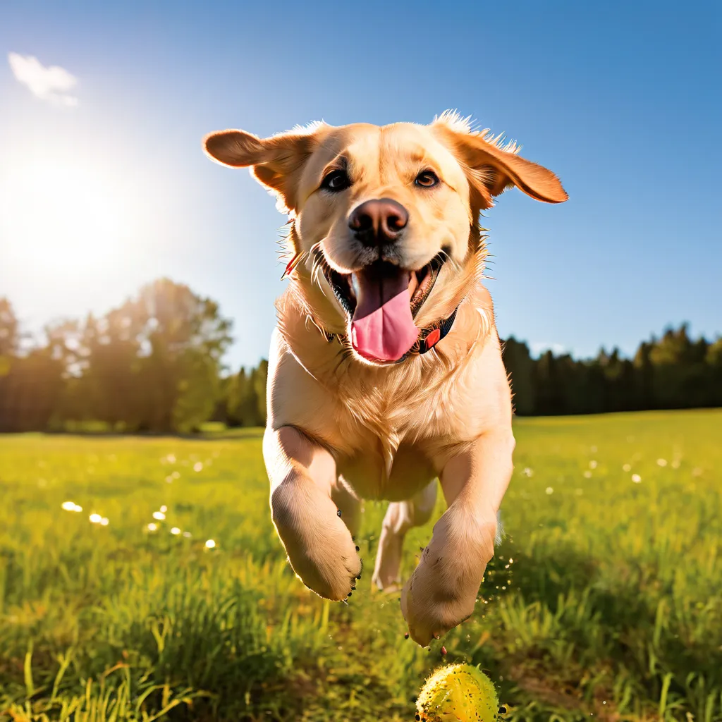 Labrador Retriever playing fetch