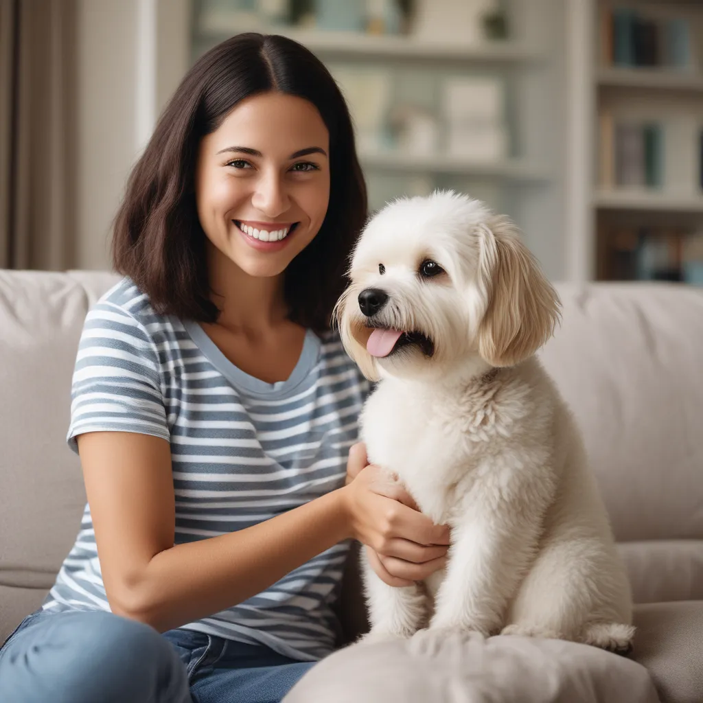 A person with allergies holding a dog