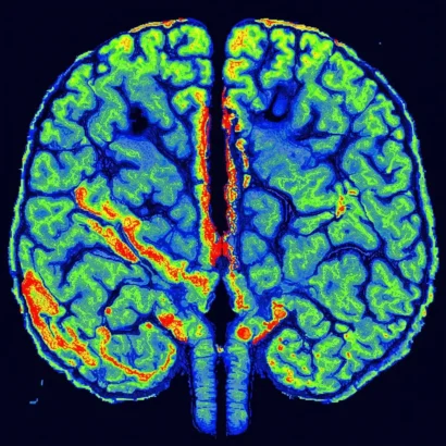 Brain scan showing OCD activity