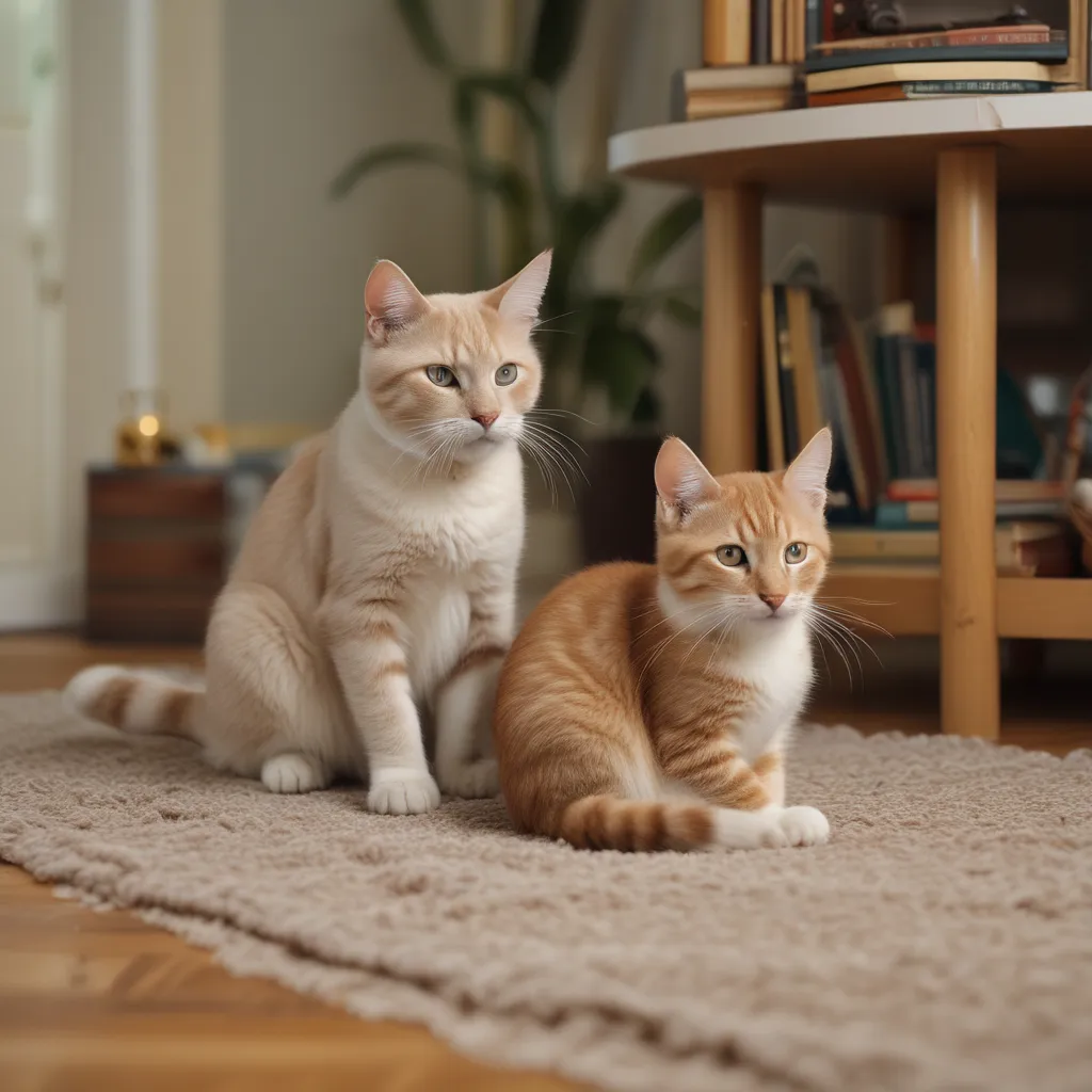 two cats playing together