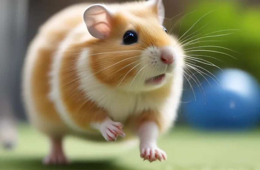 Hamster Running on Wheel