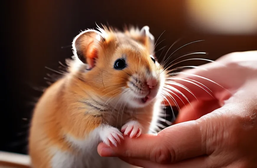 Hamster Licking Owner's Hand